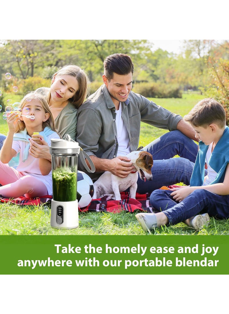 Cuken Portable Blender, 500ml Personal Blender for Shakes, Smoothies with Travel Lid, With up to 22,000rpm to Pulverize Ice, Frozen Fruits, USB Rechargeable, For Kitchen, Gym, Outdoor  - Image 5