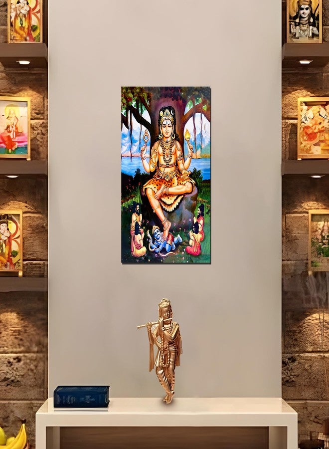 Roostaflag Lord Dakshinamurthy Wall Sticker | Guru Dakshinamurthy Poster for Pooja Room, Living Room Decoration | 3D Wall Art (42 x 30 cm Large) - Image 4