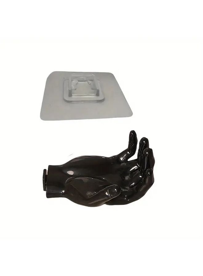 Black Wall Mounted Hook For Keys Jewelry Headphones Bathroom Storage - Image 1