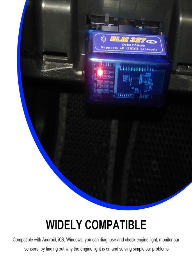 NYTKL 2 PCS ELM327 OBDII Car Auto Diagnostic Scanner, Professional Wireless Bluetooth Scan Tool Failure Detector, OBD2 Engine Fault Code Reader for Android Windows, Car Accessories - Image 3