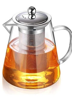 Germax Glass Teapot, 1300ml Teapot with Removable Loose Tea Infuser, Borosilicate Glass Tea Pot  - Image 1