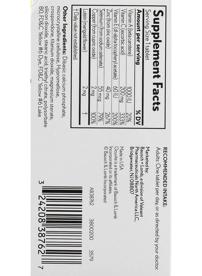 Bausch + Lomb Bausch & Lomb Ocuvite Vitamin and Mineral Supplement for Eyes with Lutein Tablets, 240-Count - Image 2