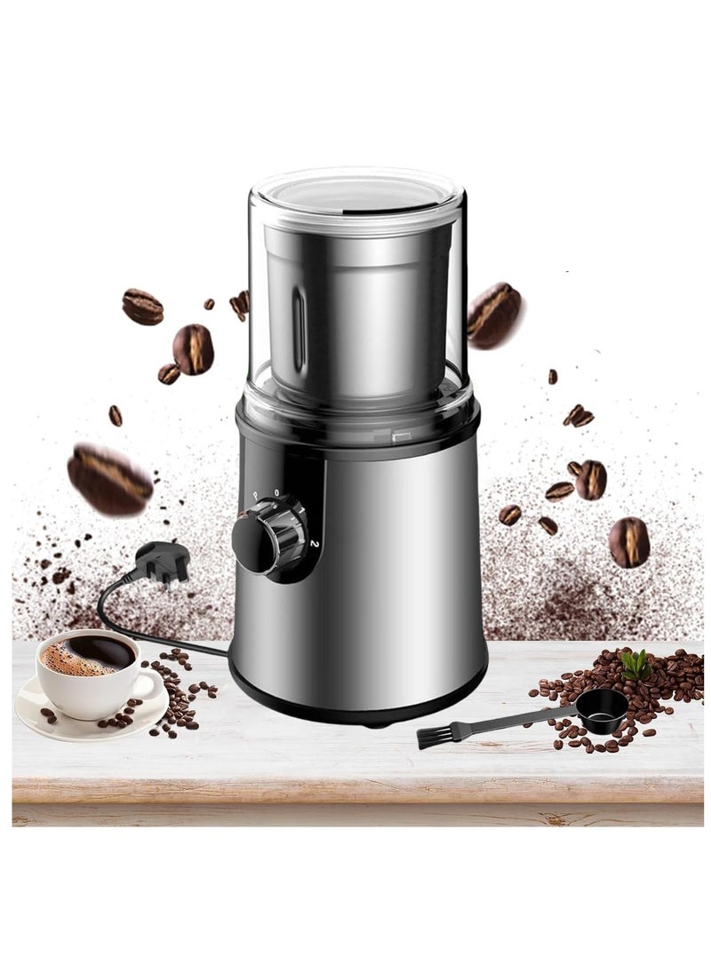 Aookay Coffee Grinder Electric: Electric Spice Grinder with 304 Stainless Steel Blades Removable Bowls, 350W Motor Coffee Bean Machine with Spoon Brush for Coffee Beans, Nuts in Home Kitchen and living room  - Image 1