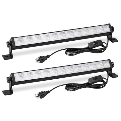 ZHPINGMX 2 Pack 24W LED Shop Light, Plug in Garage Light with 6.5FT Cord and On/Off Switch, 6000K 5400LM Work Shop Lighting for Garage Workshop Warehouse Factory Yard - Image 1