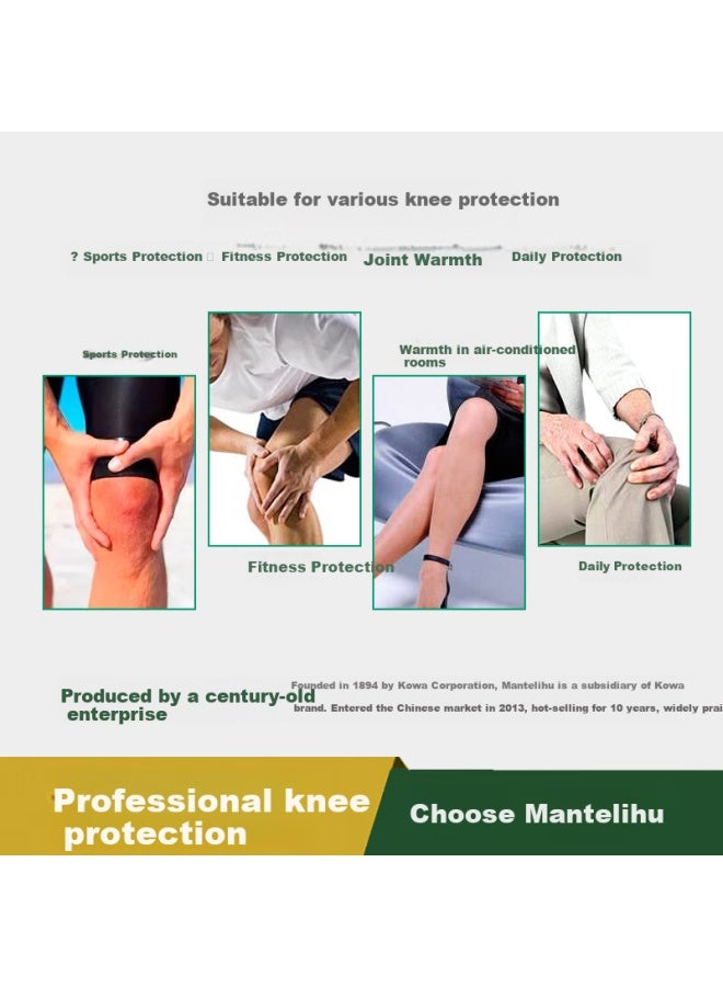 Kowa Knee Support, Imported From Japan, Uni Badminton Running Sports Knee Protector, Blue Gray, 2-pack, Size M - Image 3