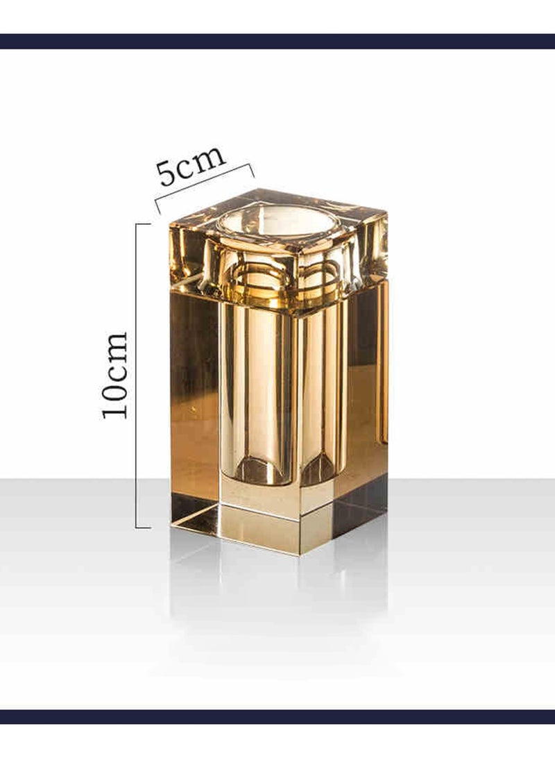 JiFENG مسواك حامل المحمولة الفاخرة مزينة الكريستال والزجاج المسواك موزع مسحة القطن جرة - Image 2