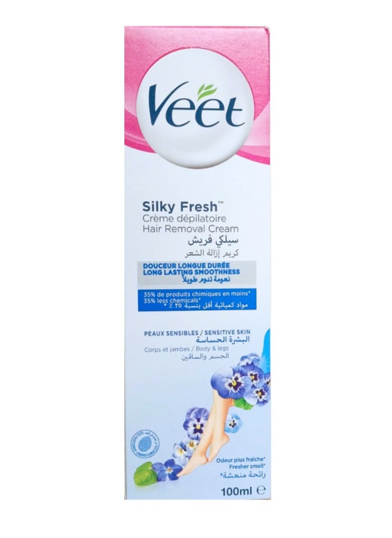 Veet Sensitive Skin Hair Removal Cream, 100g  - Image 2