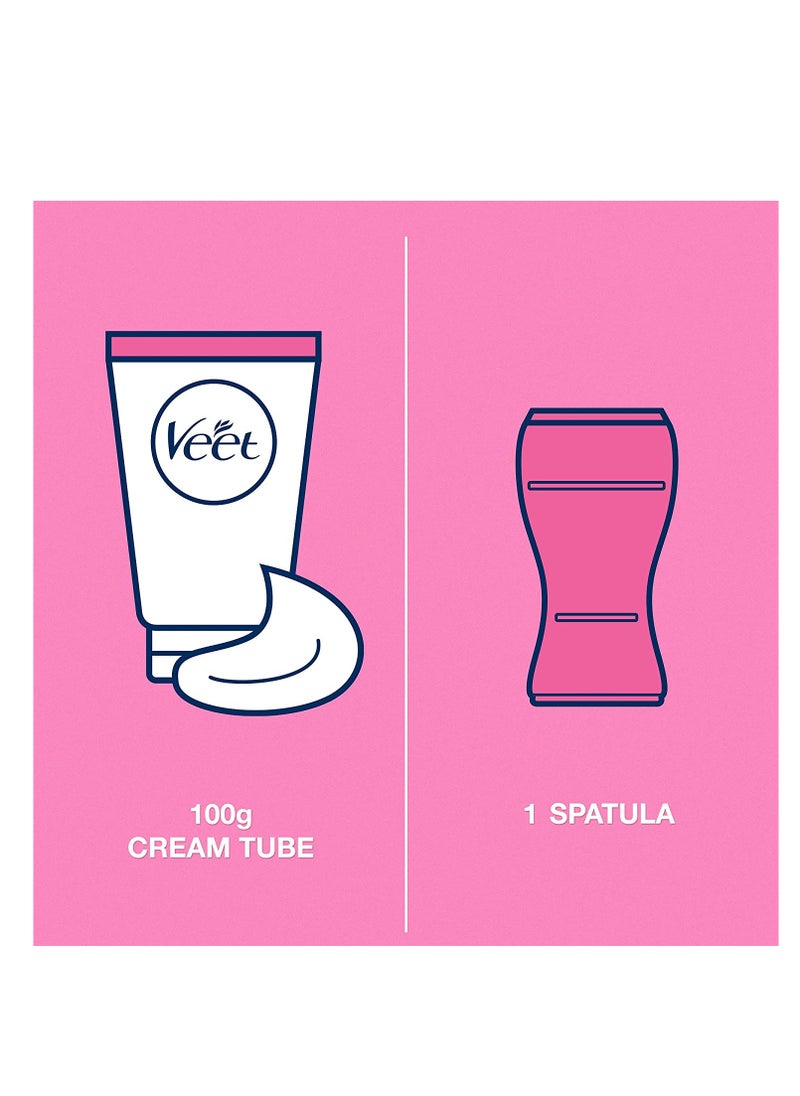 Veet Sensitive Skin Hair Removal Cream, 100g  - Image 4