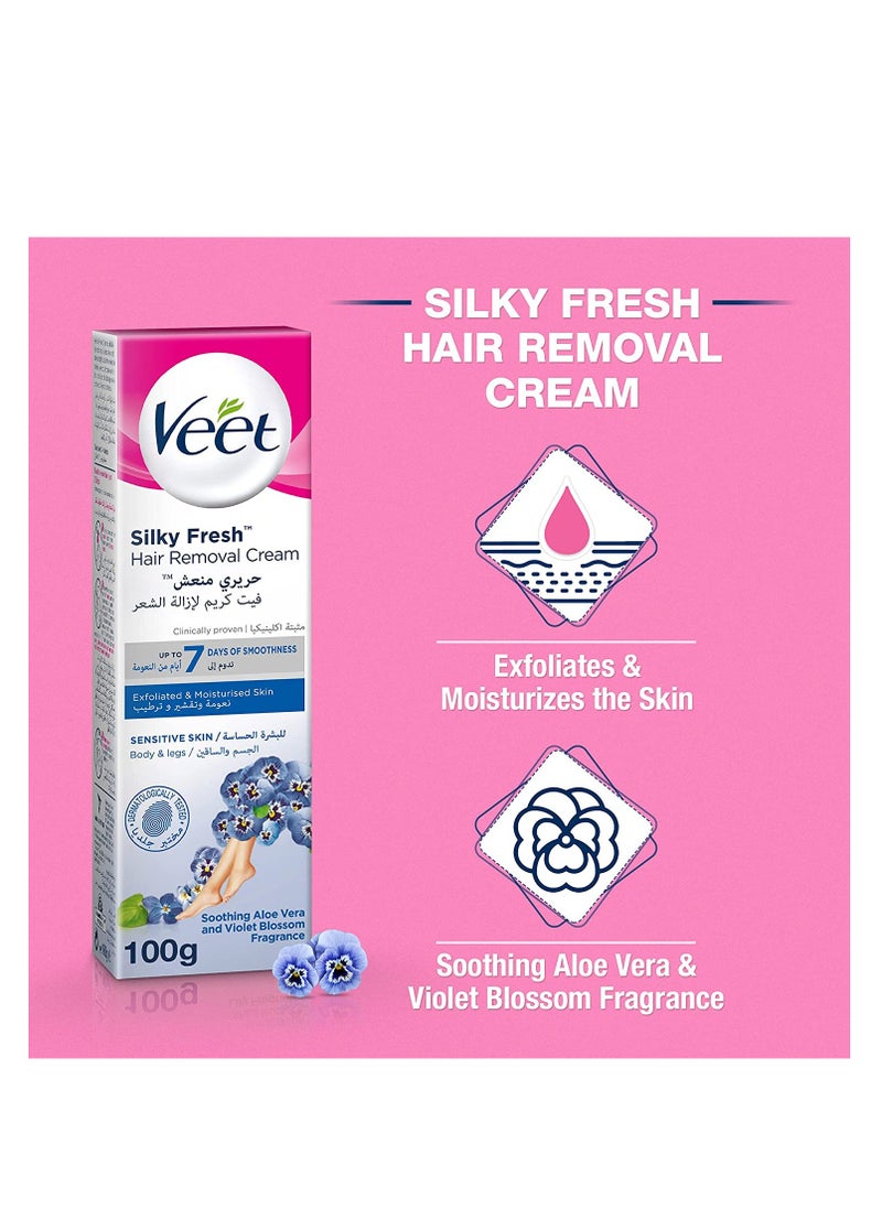 Veet Sensitive Skin Hair Removal Cream, 100g  - Image 3
