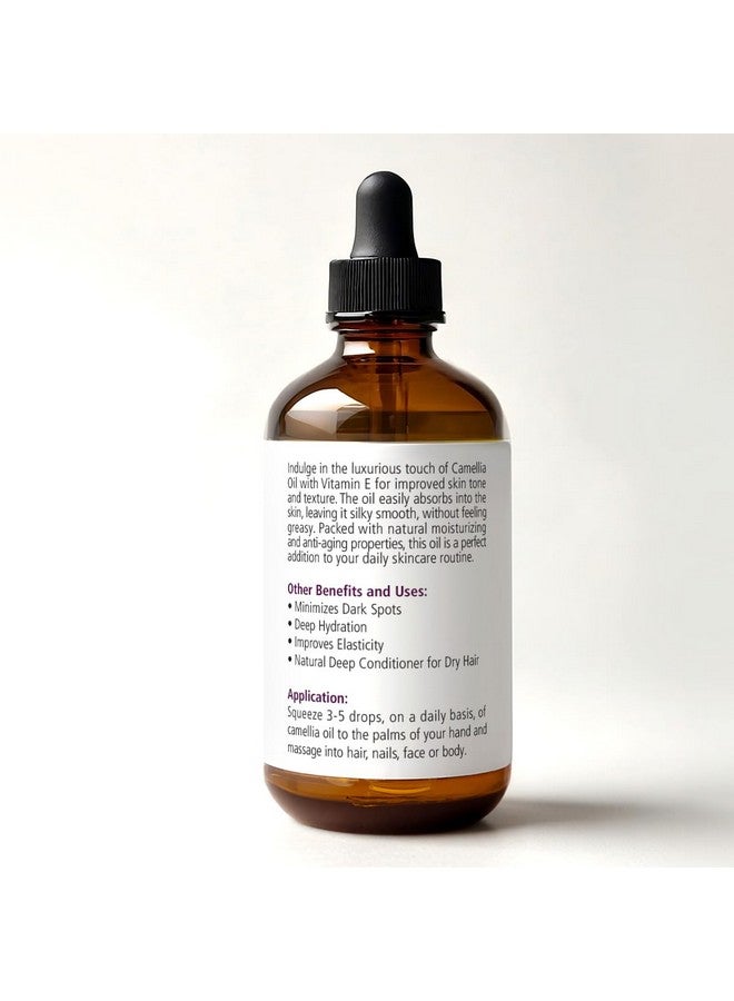 Renewalize Organic Camellia Seed Oil Skin Moisturizer Unrefined Cold Pressed 100 Percent Pure Large 4 Fl Oz Bottle Moisturizing Oil For Hair Face Skin And Body - Image 2