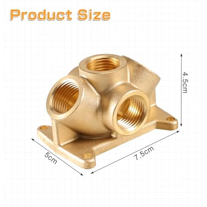 G1/2 INCH 5-WAY WALL BOX COMPRESSED AIR DISTRIBUTOR, WALL BOX AIR SWITCH, 5-WAY G 1/2 INCH DISTRIBUTOR COMPRESSED AIR WATER, WALL BOX COMPRESSED AIR SOFTNESS, AIR SWITCH FOR WALL MOUNTING - Image 3
