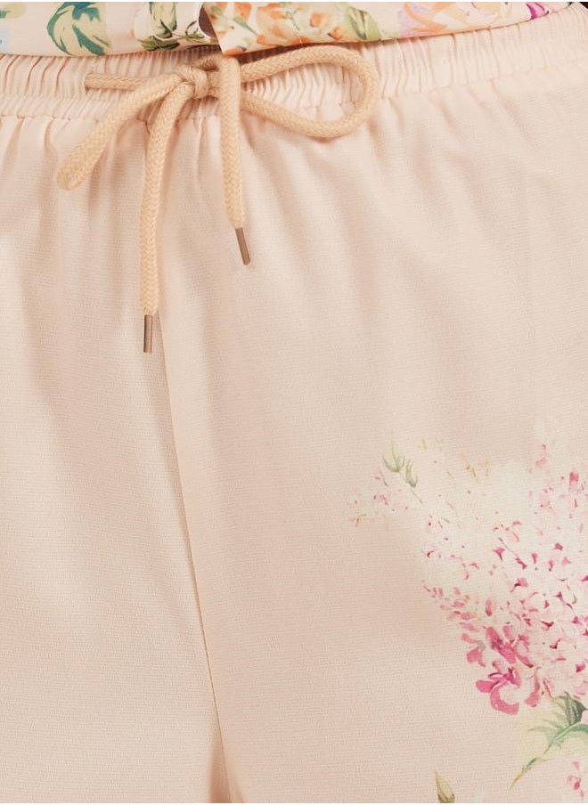 Styli Styli Floral Printed Wide Leg Pants with Drawstring Closure  - Image 3