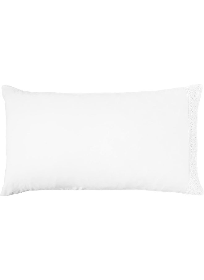 Modern Threads Modern Threads Amrapur Overseas | 4-Piece 100% Microfiber Crochet Lace Bed Sheet Set (White, Full)  - Image 2