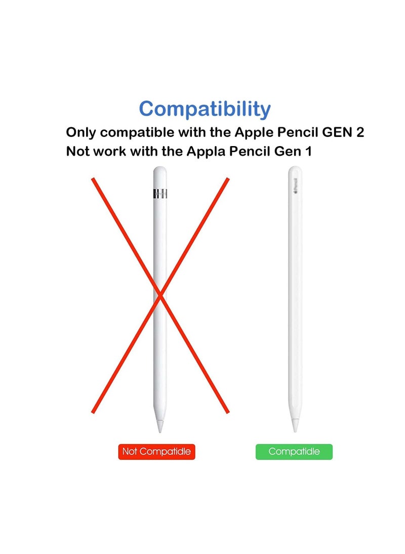 Compatible for Apple Pencil Magnetic Wireless Charger Dock, Charging Case for Ipencil 2nd Generation, Wireless Charger, Apple Pencil 2 Charger, with USB Cable, LED Indicator Light, Anti-Silp Base - Image 4