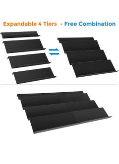 Uwals Spice Drawer Organizer, Acrylic Spice Rack Organizer for Kitchen Drawer, 4 Slanted Tier Expandable Drawer Inserts for Spices, for Cabinet  - Image 4