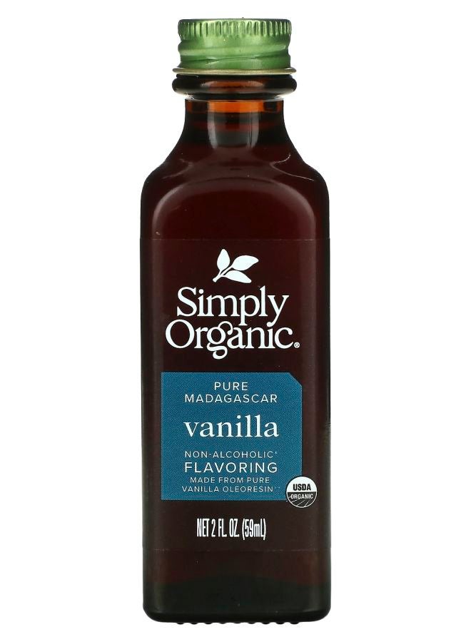 Simply Organic نكهة فانيليا مدغشقر النقية غير الكحولية 2 أونصة سائلة (59 مل)