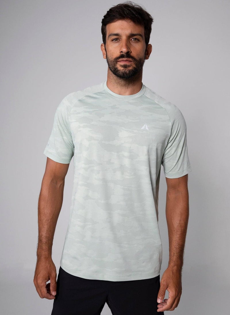 Aora Men’s Performance T-Shirt – Quick-Dry Athletic Fit for Training, Running & Everyday Comfort (Sage Green) - Image 1