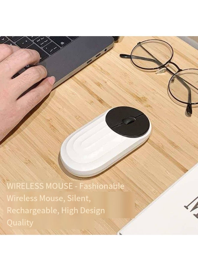 Silent Wireless Rechargeable Mouse, Noiseless Click for Office & Home - Image 2