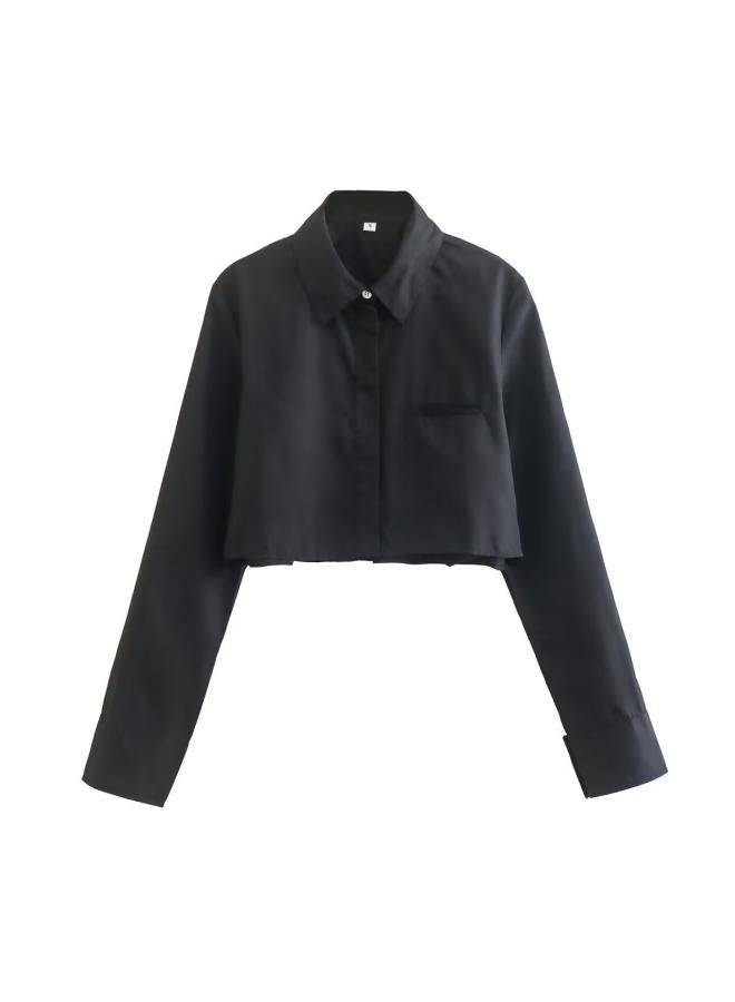 VUELO قميص قصير بسيط يناسب جميع الألوان 8 ألوان جديد من الربيع - Image 5