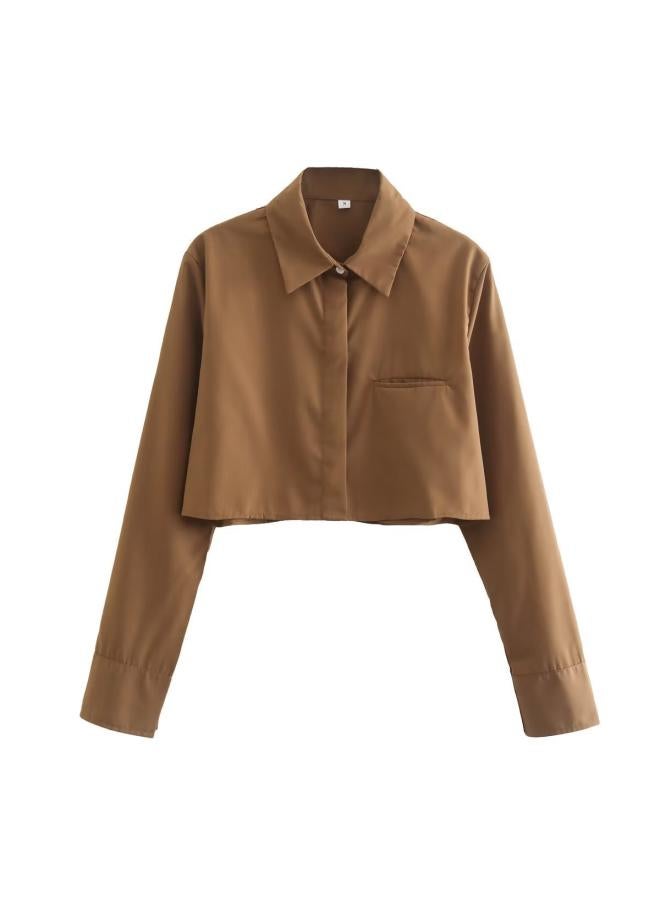 VUELO قميص قصير بسيط يناسب جميع الألوان 8 ألوان جديد من الربيع - Image 3