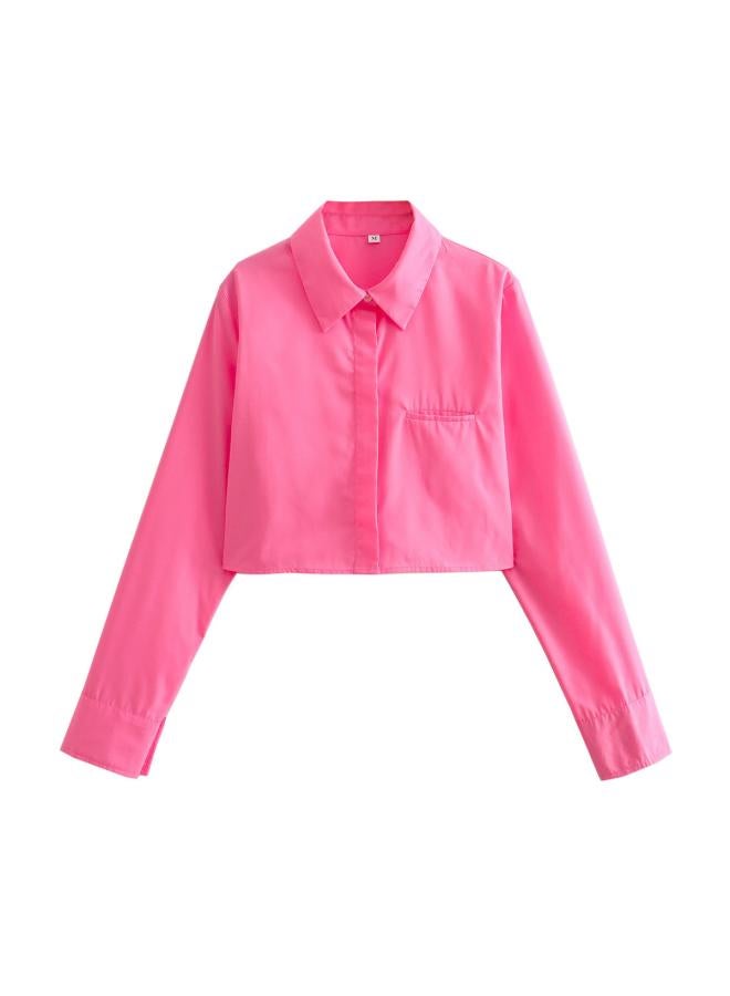 VUELO قميص قصير بسيط يناسب جميع الألوان 8 ألوان جديد من الربيع - Image 4