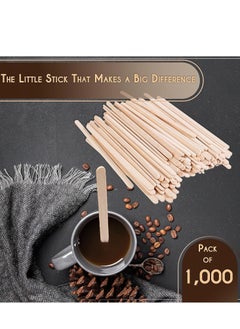 Generic 5.5”(14 cm) Bamboo Coffee Stir Sticks – 1000 Wooden Stirrers for Hot & Cold Beverages – Biodegradable, BPA-Free & Perfect for Coffee Bars & Events & Home  - Image 2