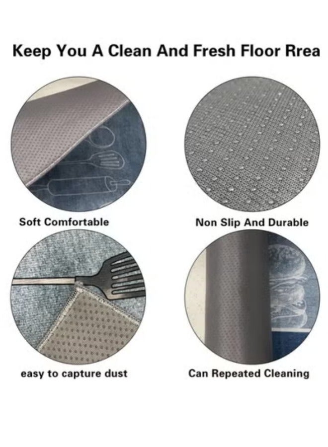 Aikenn Kitchen Floor rug,Cushioned Anti-Fatigue Runner Floor Comfort Mats,Kitchen Absorbent Mat,Kitchen Rugs Non-Slip Mat,For All Rooms & Bathrooms (40*60cm)  - Image 3