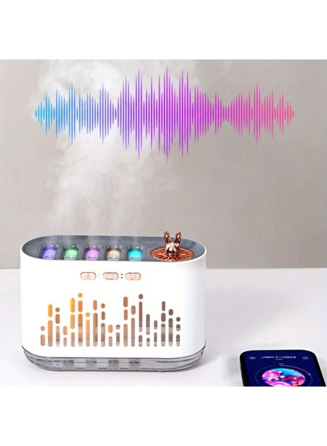 Pickup Dynamic Humidifier Nordic White Music Sync 7 Color LED Lights Diffuser Auto Off USB Powered - Image 5