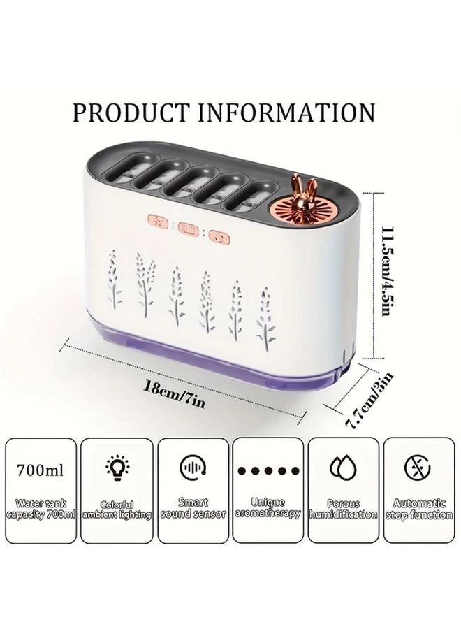 Pickup Dynamic Humidifier Nordic White Music Sync 7 Color LED Lights Diffuser Auto Off USB Powered - Image 4