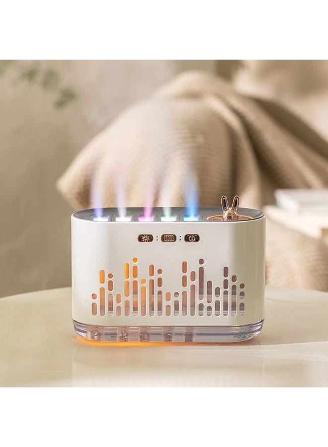 Pickup Dynamic Humidifier Nordic White Music Sync 7 Color LED Lights Diffuser Auto Off USB Powered - Image 1