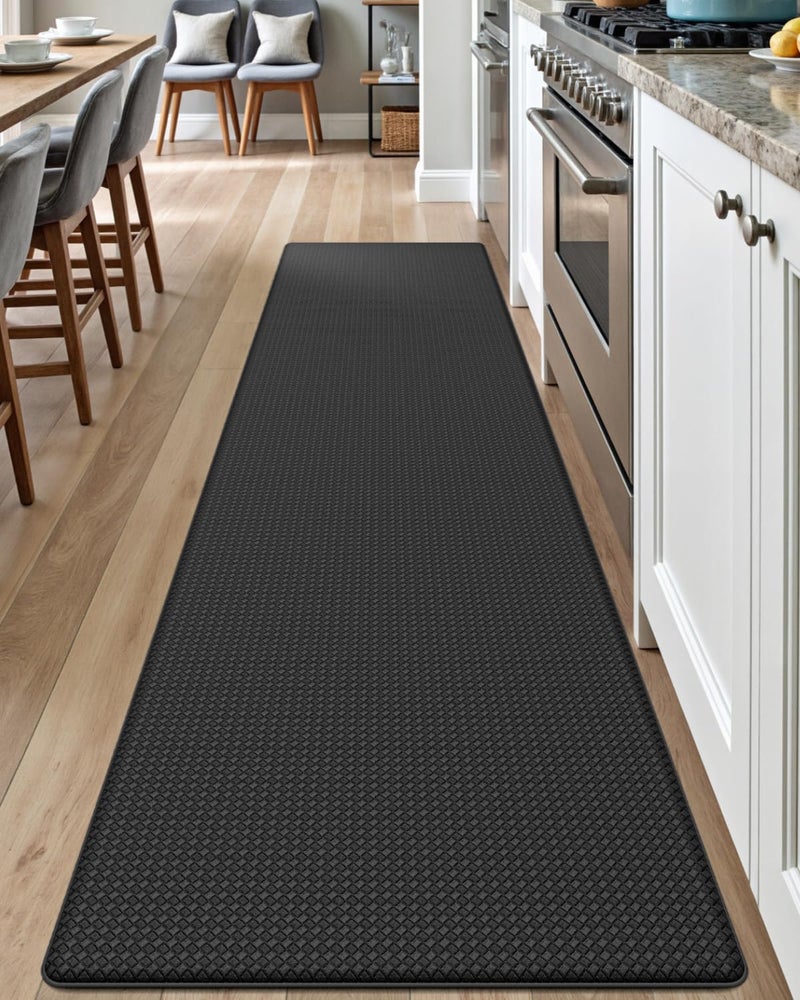 DEXI Kitchen Floor Mats Cushioned Anti Fatigue 23x94 Large Long Standing Runner Rug Waterproof Comfort Memory Foam Padded for Front Sink Laundry Black