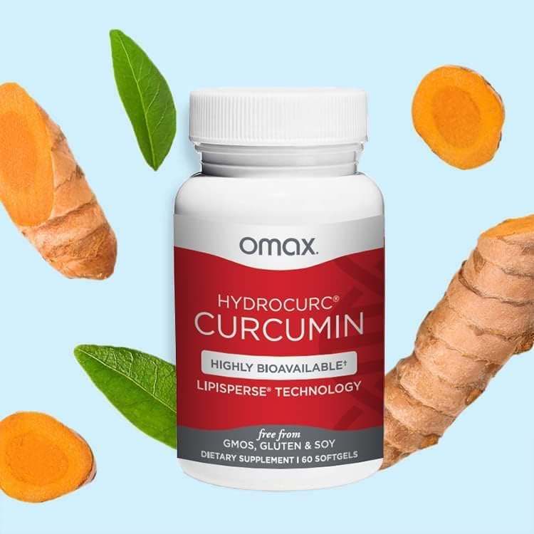 Omax3 2 Pack HydroCurc Turmeric Curcumin Softgels Highly Bioavailable MCT Oil Nanoparticle for Potency  Absorption Joint Health 120 Softgels - Image 5