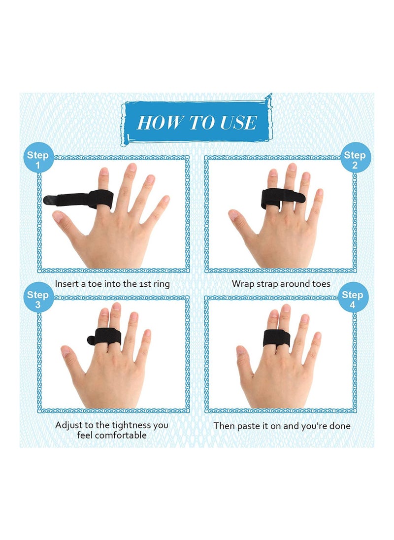 Generic - 4 Pieces Broken Toe Wraps Toe Splint Hammer Toe Straightener - Image 1
