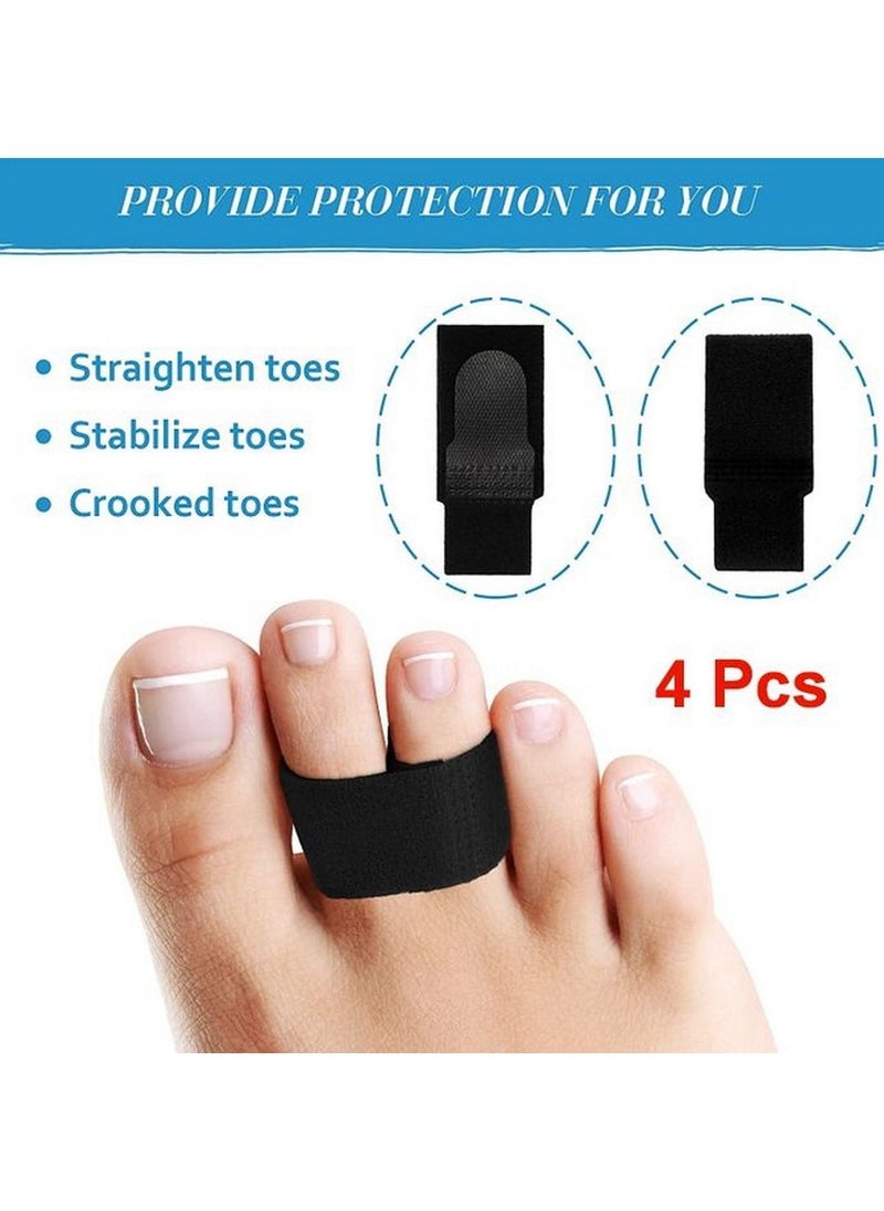 Generic - 4 Pieces Broken Toe Wraps Toe Splint Hammer Toe Straightener - Image 1