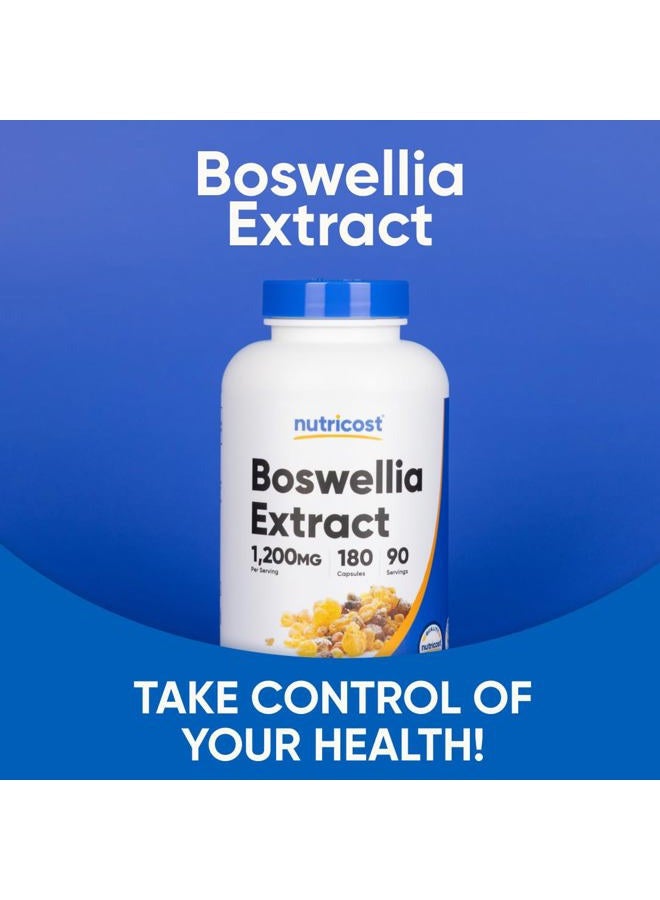 Nutricost Boswellia Extract 65% Boswellic Acid Capsules (1,200 MG) (180 CAPS) - Gluten Free, Non-GMO, Vegetarian - Image 5