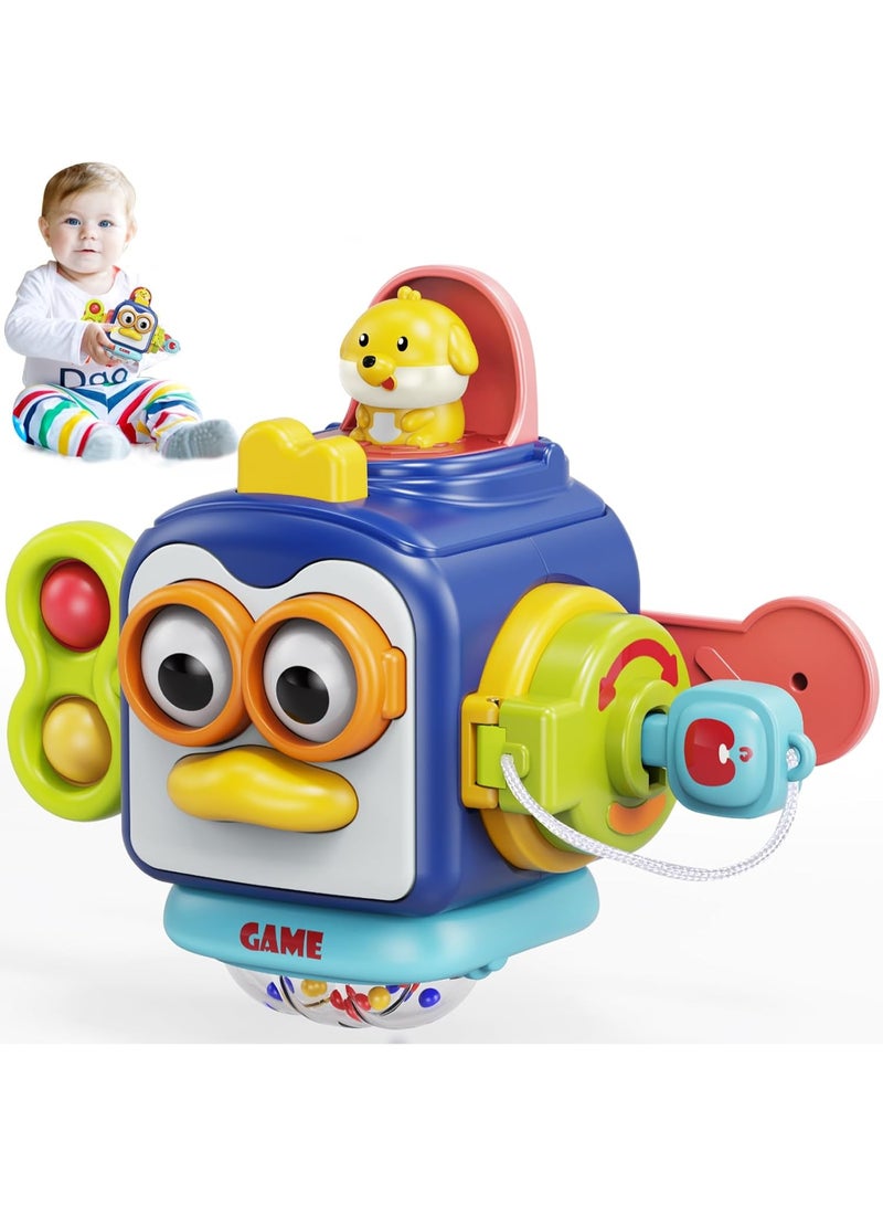 Kids Educational Activity Cube, Montessori Multiactivity Cube for Baby 6 9 12 Months, Sensory Toy Cube Gift for 1 Year Boy, Motor Skills Cube Travel Toys - Image 1