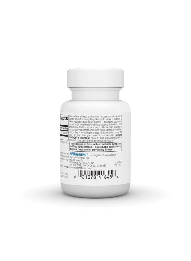 Source Naturals Serene Science L-Theanine, Made with Suntheanine, for Focused Relaxation, 200 mg - 30 Capsules - Image 3