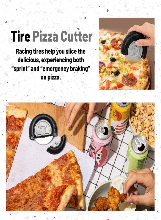 YOBRO Tire Pizza Cutter Wheel By YOBRO- Pizza Cutter, Pizza Slicer Stainless Steel, Funny Kitchen Accessories,gift for Car Lovers,White Elephant Gifts,Stocking Stuffers for Family - Image 3