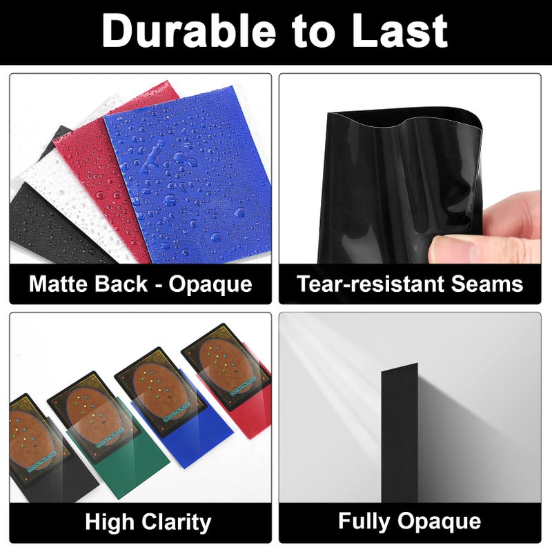 Fabmaker Standard MTG Card Sleeves 500 Pack, Sturdy Card Protectors Sleeves Matte Back Finish, Perfect Shuffling - Protect All Your Trading Cards, TCG Cards & Sports Cards by Fabmaker, Never Tear 66x91mm - Image 3