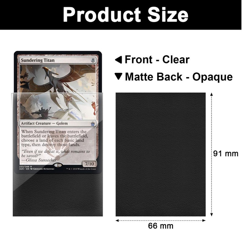 Fabmaker Standard MTG Card Sleeves 500 Pack, Sturdy Card Protectors Sleeves Matte Back Finish, Perfect Shuffling - Protect All Your Trading Cards, TCG Cards & Sports Cards by Fabmaker, Never Tear 66x91mm - Image 2