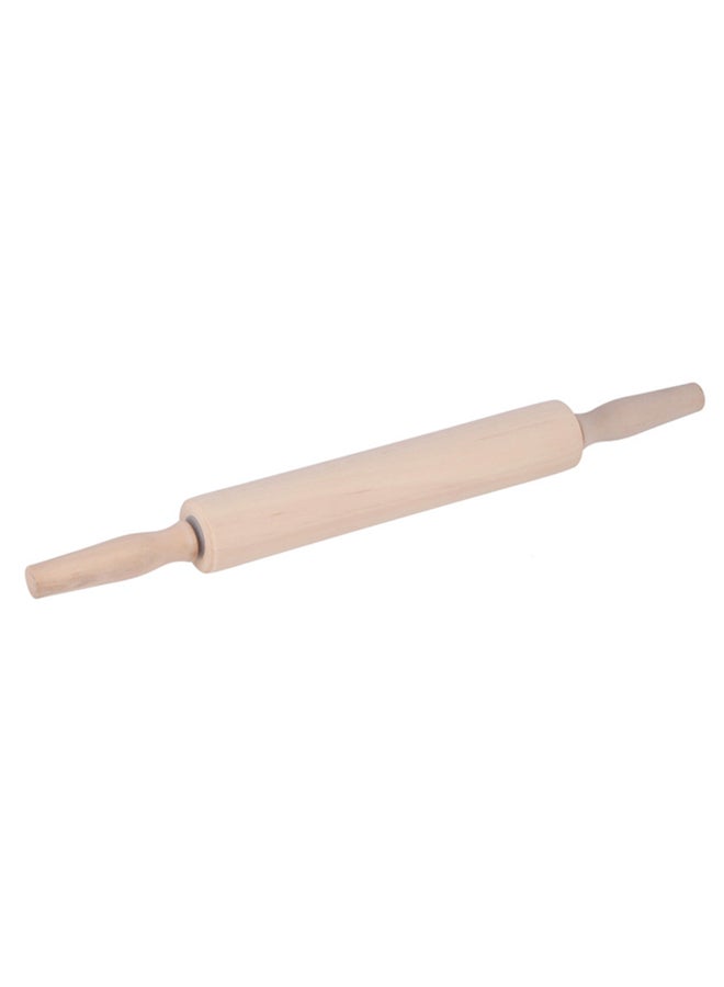 Royalford Wooden Rolling Pin Durable And Light Weight 100% Natural Wood 45x 45CM Beige 45x4.3cm - Image 1