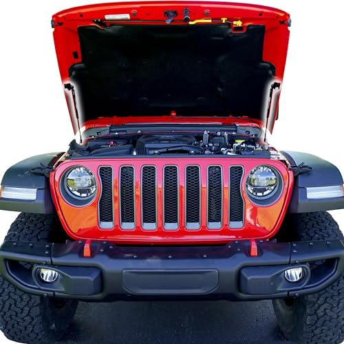 Redline Tuning 21-20003-02 Hood QuickLIFT Plus Compatible with Jeep Wrangler JL 2018+ & Compatible with Jeep Gladiator JT 2020+ (Bolt-in System - All Black Components) - Image 5