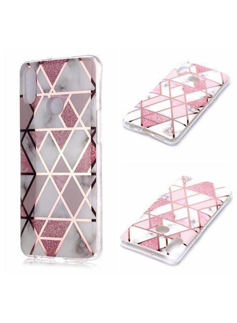 Case For Galaxy A10s Plating Marble Pattern Soft TPU Protective Case