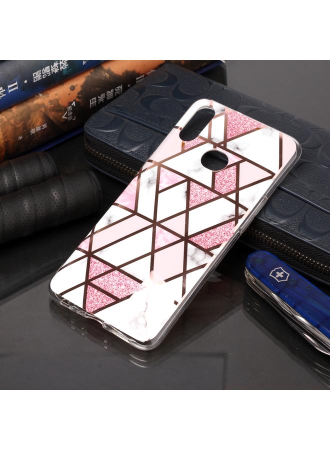 Case For Galaxy A10s Plating Marble Pattern Soft TPU Protective Case