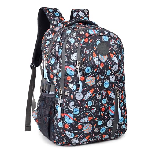 HOT Shot Polyester 13 Cms Grey School 30 LTR Medium Size Standard Backpack (502) - Image 1