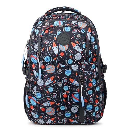 HOT Shot Polyester 13 Cms Grey School 30 LTR Medium Size Standard Backpack (502) - Image 4