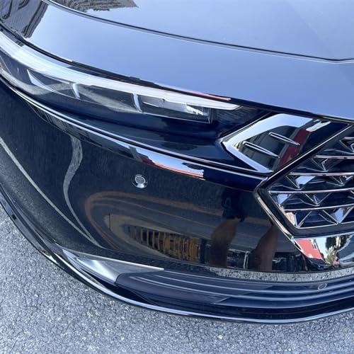 ZiWen New Front Bumper Headlight Cover Eyelid Trims For Honda Accord 2023 2024 2025 (Gloss Black) - Image 2