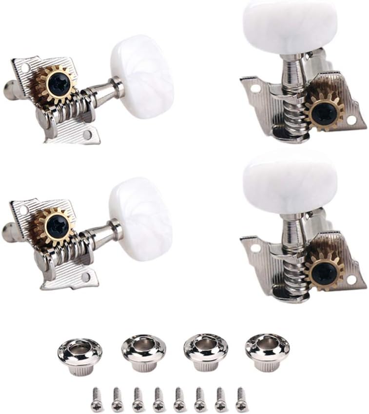 comfrt 5pcs Banjo String Tuning Pegs Guitar Tuner Machine Heads Knobs Tuning Keys for Acoustic Electric Guitar Ukulele Banjo (Silver) - Image 3