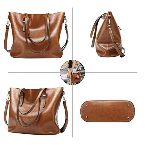 Pahajim Womens PU Leather Purses and Handbags Top Handle Satchel Bags Tote Bags Tote Purses for Women (grey-1) - Image 4