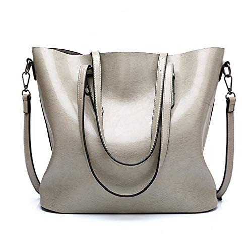 Pahajim Womens PU Leather Purses and Handbags Top Handle Satchel Bags Tote Bags Tote Purses for Women (grey-1) - Image 1